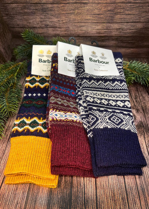 Barbour - Stickade strumpor